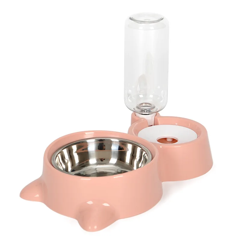 

Pet Feeder Water Dispenser Drinking Bowl Pet Waterer Automatic Feeding Pet Double Bowl Supplies Cat Dog Bowl Dogs Feeder