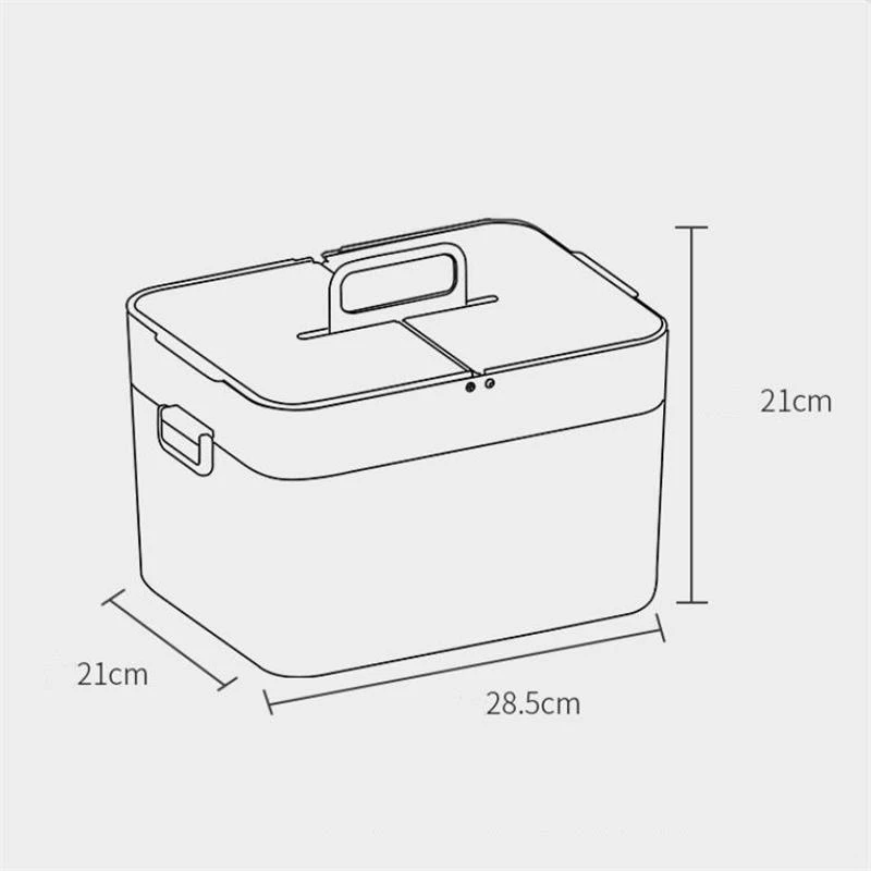 

Nordic Home First Aid Kit 2-layer Medical Storage Box Portable Pill Organizer Large Drug Store Bins High Capacity Medicine Kits