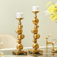 luxury pillar candle stand holder modern nordic geometric candle holders wedding centerpieces porta velas home decoration dg50zt