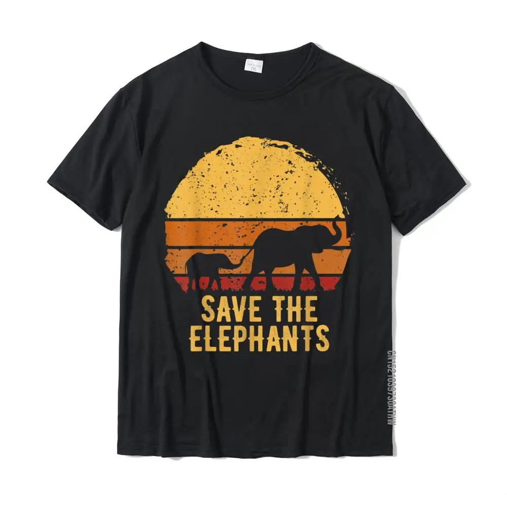 

Save The Elephants Animal Lover Gift T-Shirt Printed OnCasual Tees Faddish Cotton Men's Top T-Shirts
