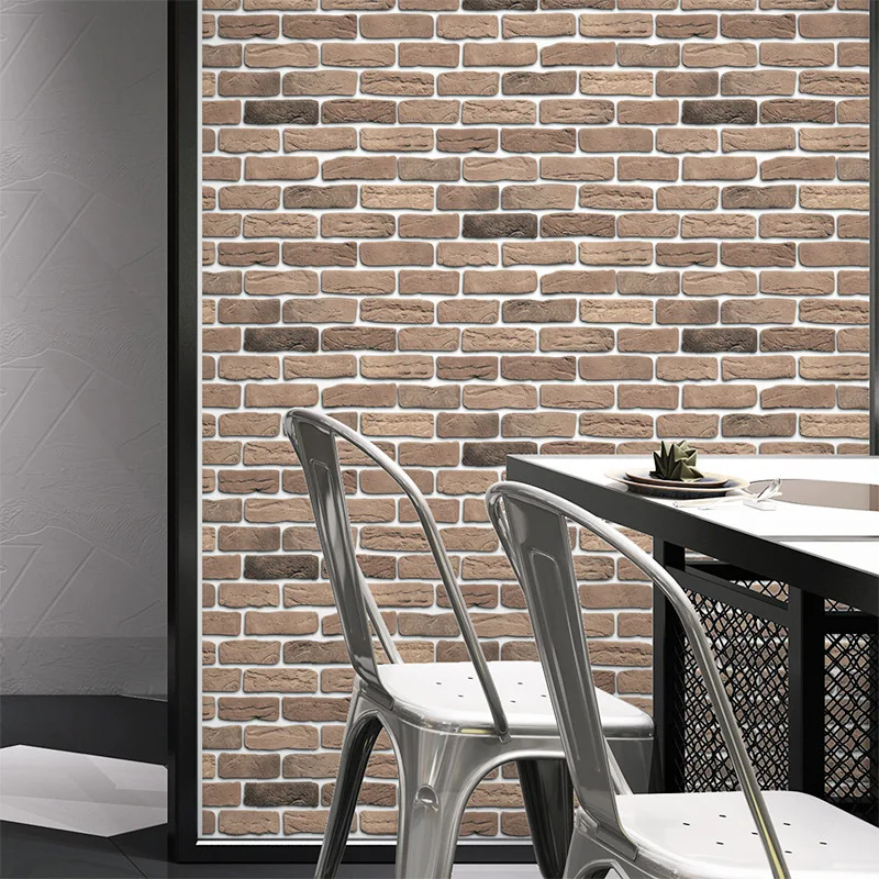 

5M/Kitchen Bathroom Simulation Brick Pattern Renovation Wall Stickers Self-Adhesive Waterproof Oil-Proof Home Decor Wallpapers