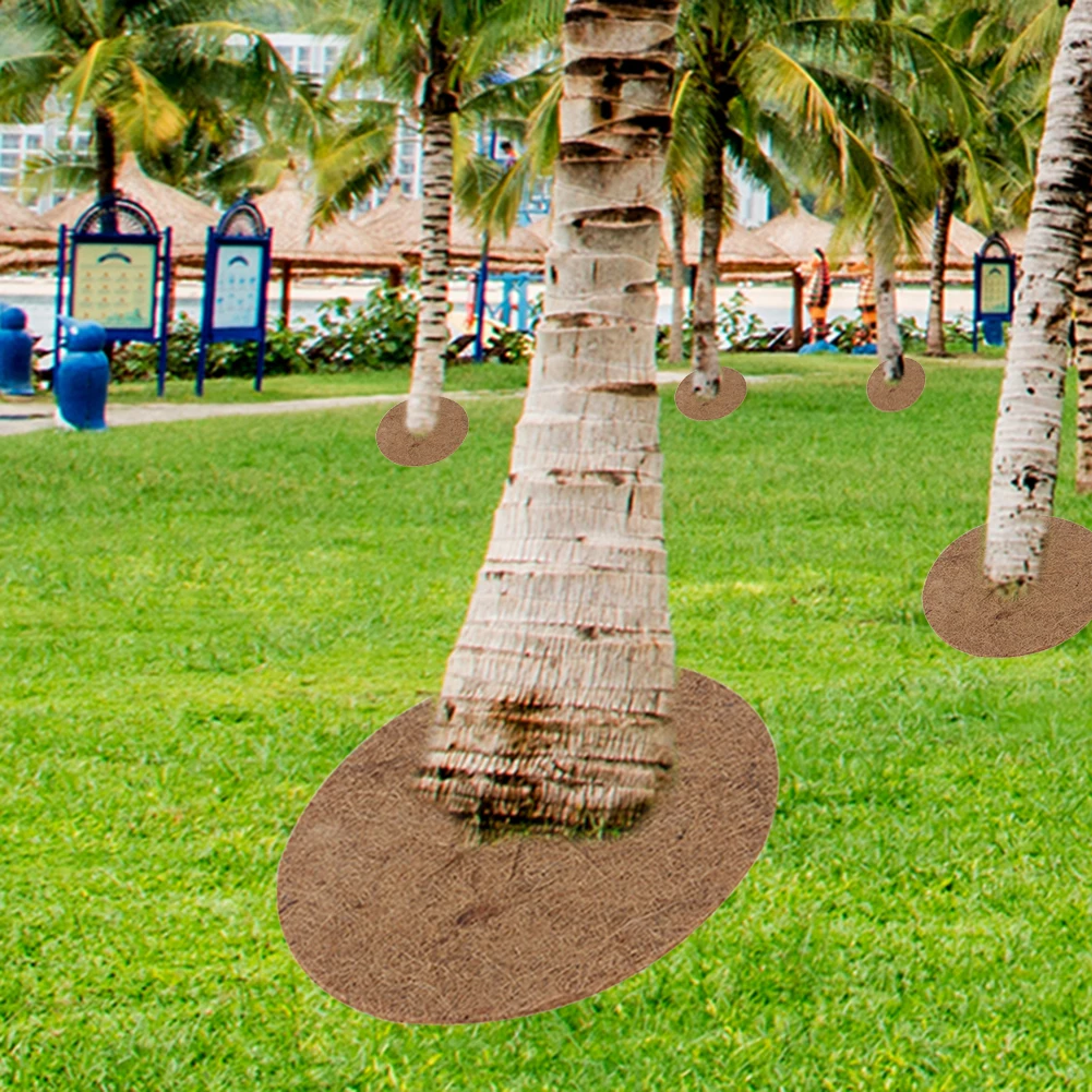 

6pcs/Set Coconut Mulch Cover Coconut Mat Winter Cold Protection Plant Cover Disc for Gardening Trees Flower Pot Mulch Disk