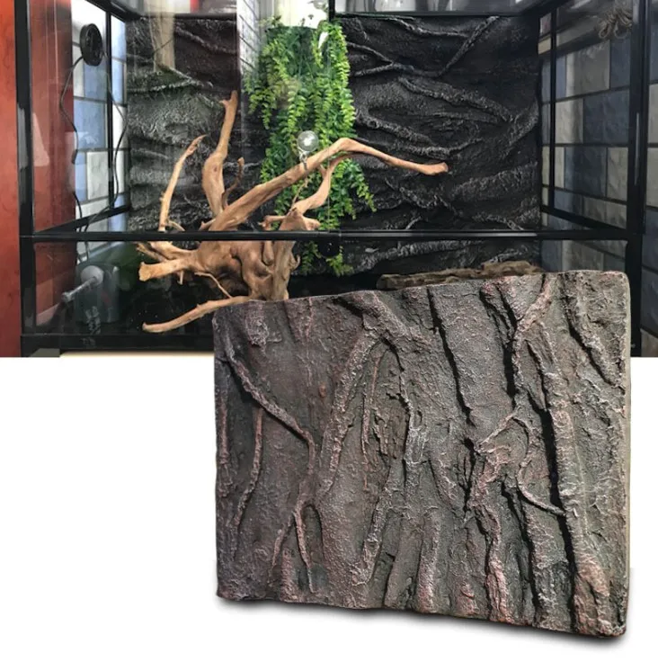 Искусственный 3D фон из пенопласта ландшафтный рисунок корня дерева Gecko ящерица
