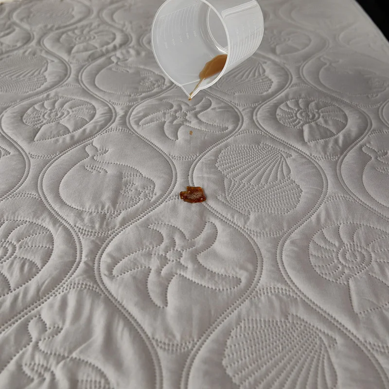 Однотонный наматрасник протектор водонепроницаемое постельное белье с