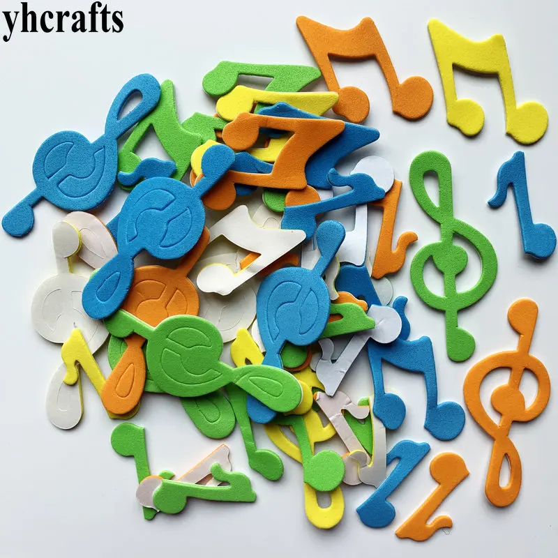 45PCS 2.5-5cm 1 пакет(10 листов)/партия, 10 цветов EVA пены мозаичные наклейки для раннего развития игрушки для детского сада ремесла Цвет обучения ручной работы домашние работы - Цвет: 45PCS 2.5-5cm