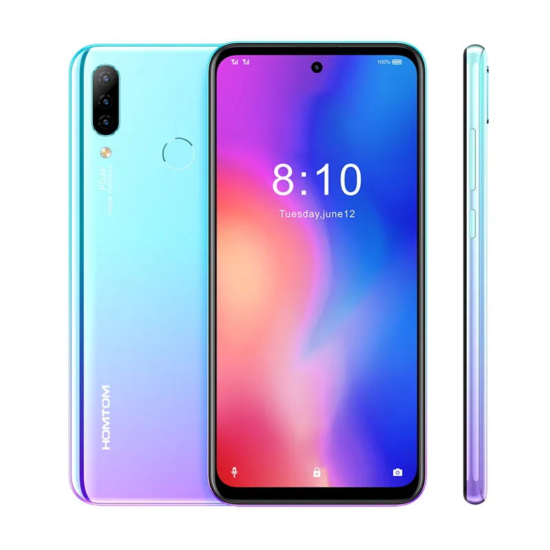 Global Version Blue Глобальная версия HOMTOM P30 pro MT6763 Восьмиядерный 4 Гб 64 Гб Смартфон 6,41 дюймов Android 9,0 задняя 13 МП Тройная камера мобильный телефон - Цвет: Global Version Blue