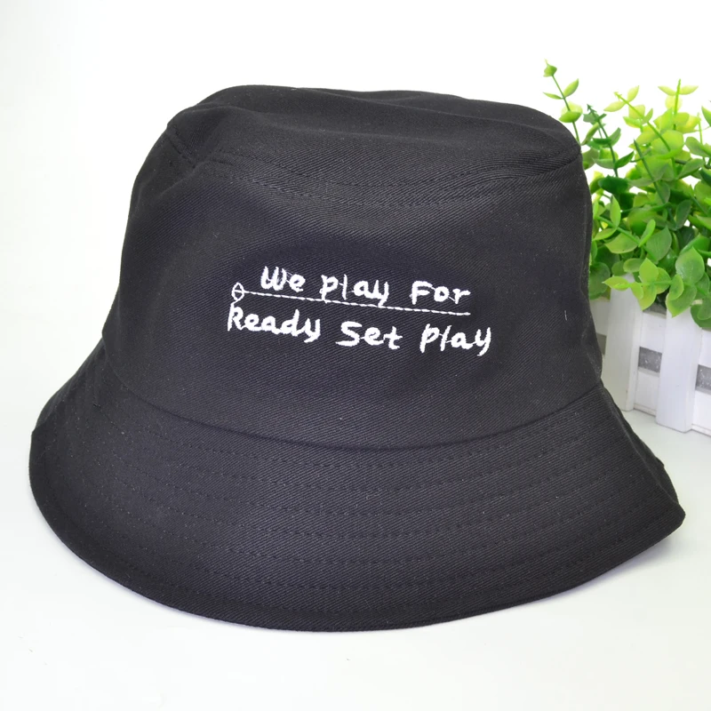 Бренд Вышивка буквы We Play for Ready Bucket Hats летняя шляпа Пляжная для путешествий