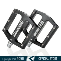 koozer pd50 flat mtb pedal 3 seal bearing cr mo axle super light alloy 365g for xc bmx cross country with non slip steel pin