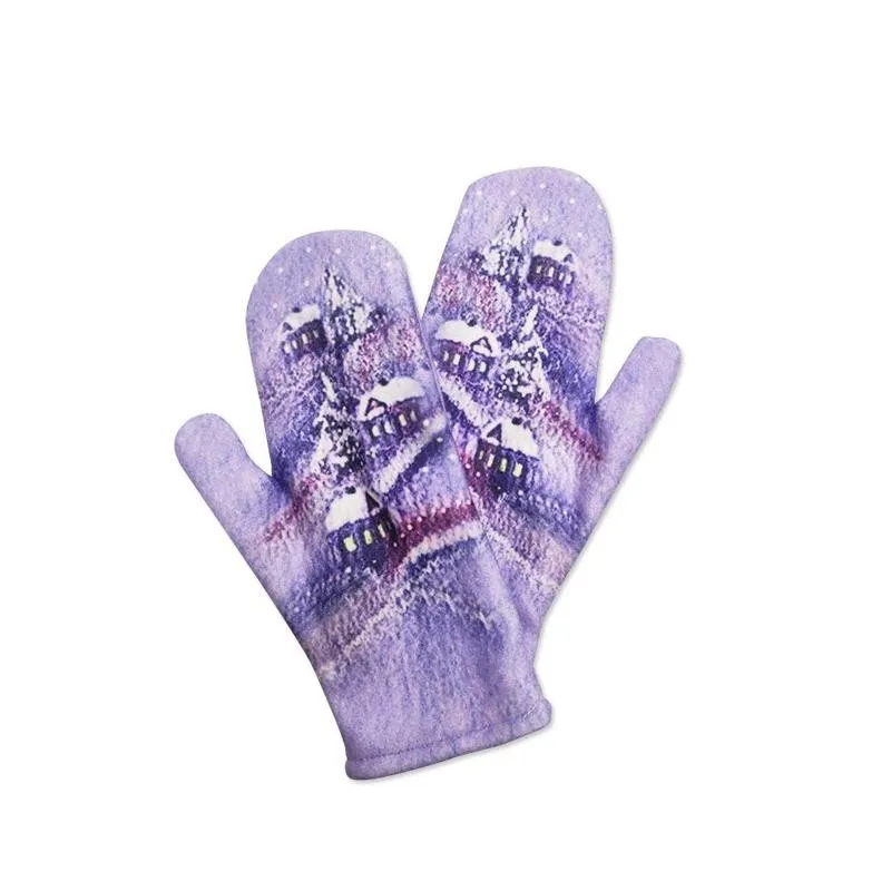 

Landscape Printing Thermal Gloves Women Gloves Winter Warm Gloves Outdoor Windproof Full Finger Gloves Christmas Gifts