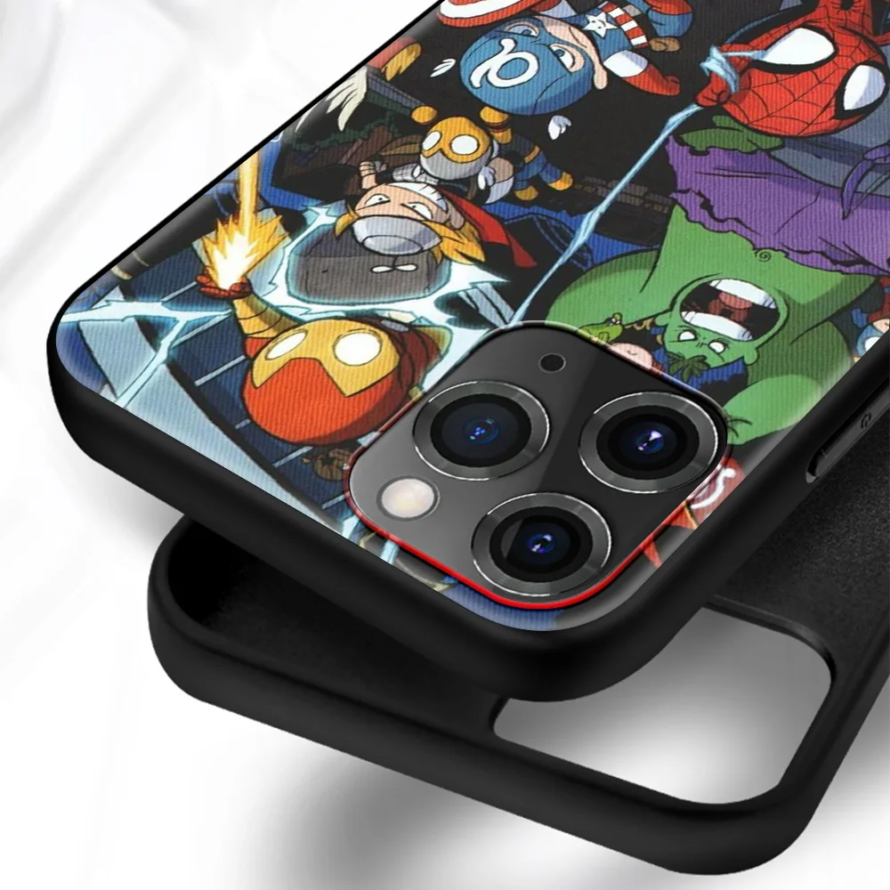 Marvel Kawaii Characters Phone Case For Apple iPhone 14 11 12 13 Pro Max 7 6 8 6s Plus 12 13 Mini X XS max XR Fundas