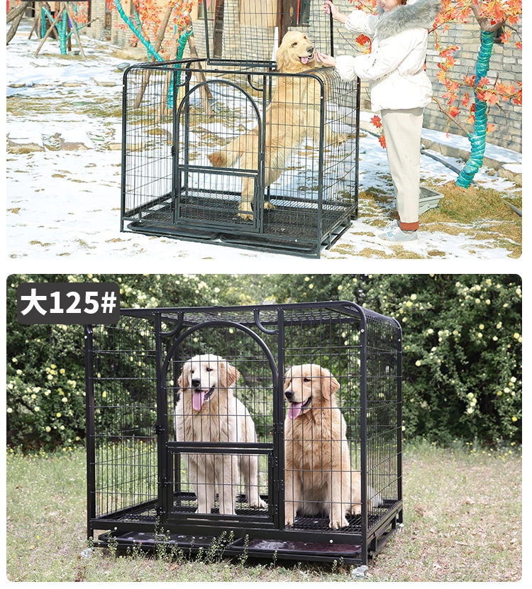 

Dog Cage Medium Large Samoyed Labrador Indoor Pet with Toilet Universal