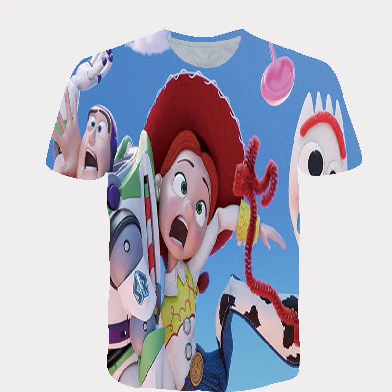 Детская летняя одежда Милая футболка принцессы с рисунком для мальчиков и