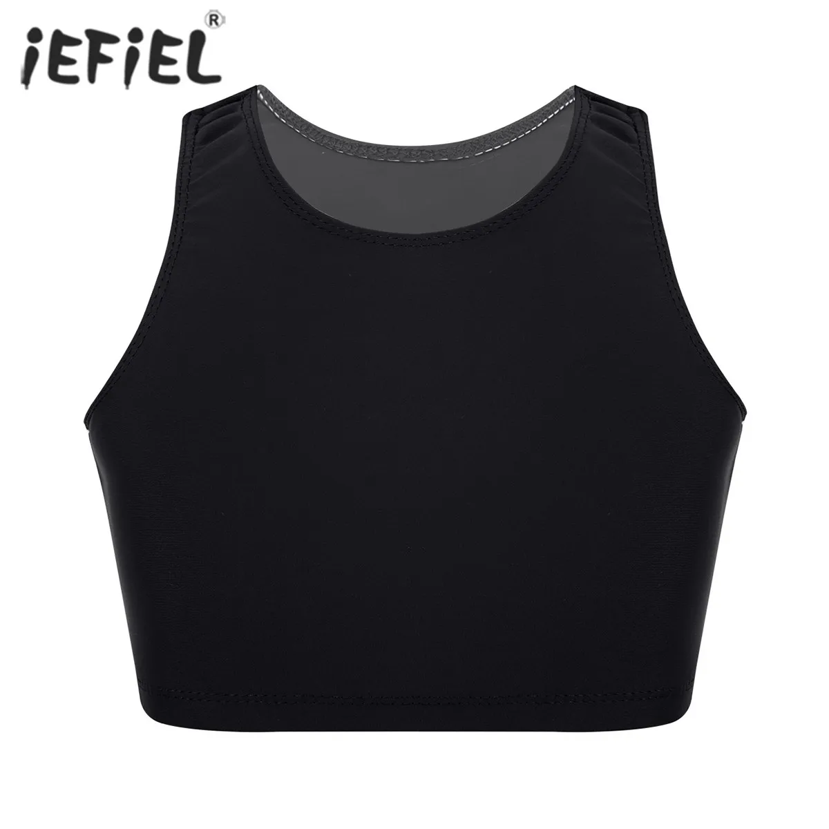 

Girls Tanks Top Basic Solid Color Sleeveless Ballet Dance Crop Tops Stage Performance Workout Teenage Girls Kids Clothes
