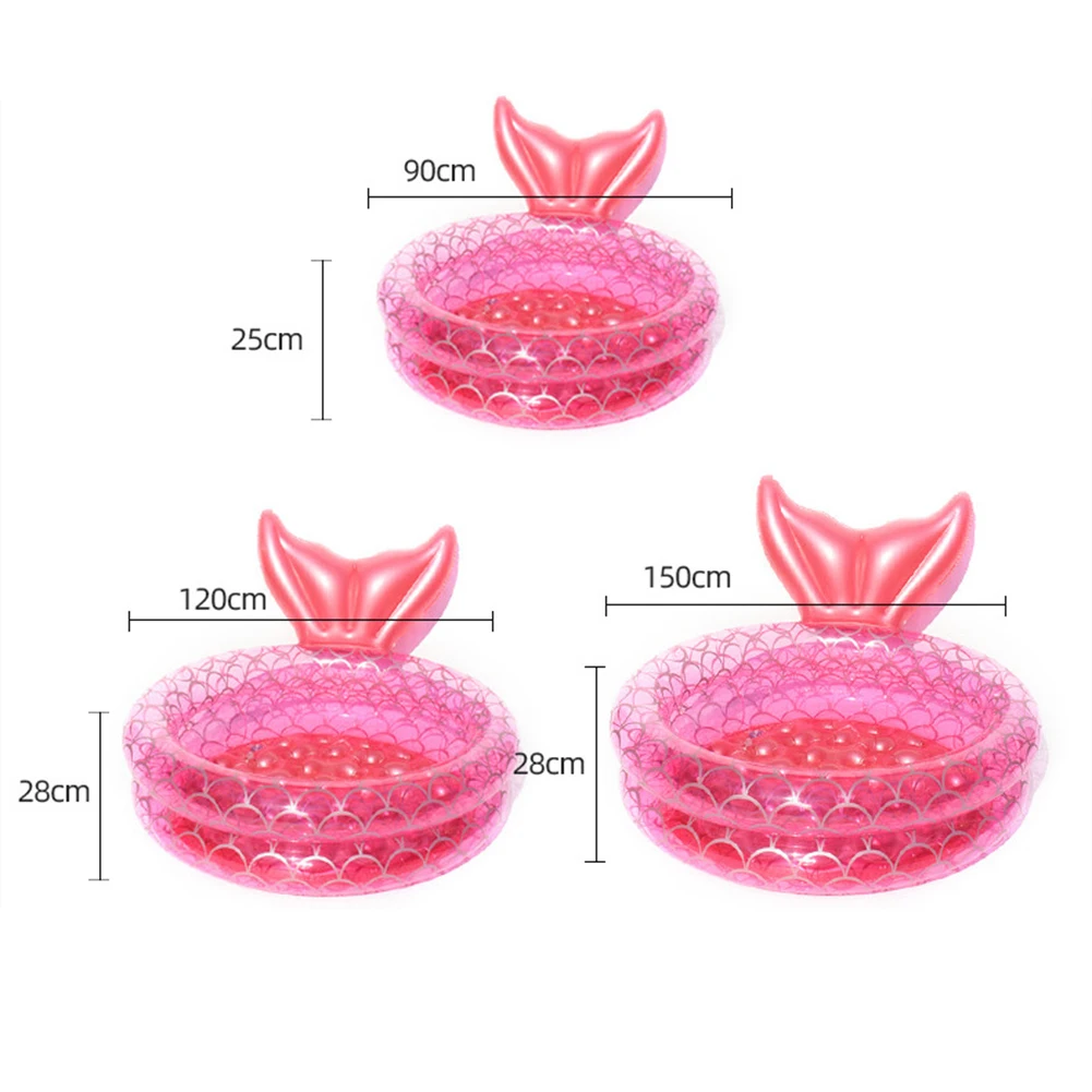 

Pool Floating Bed PVC Cartoon Ocean Ball Floating Air Mattress Kids Bathtub Air Mattress Portable Water Sports Toys Mermaid