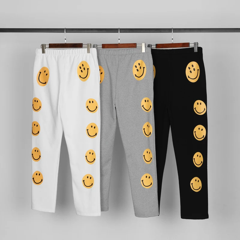 

Kapital Sweatpant Back Full Smiley logo Print Sport Jogger Pant Women Men 1:1 High Quality Fleece Casual Jogger Pants