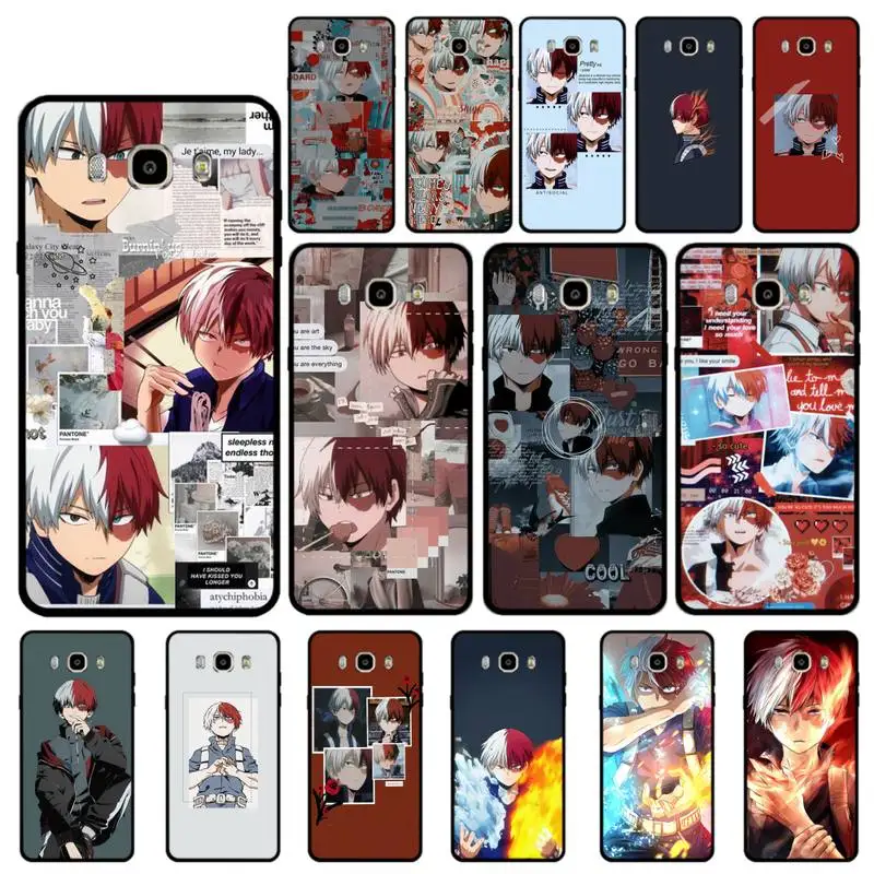 

MaiYaCa Shoto Todoroki Outline BNHA Anime Phone Case for Samsung J 4 5 6 7 8 prime plus 2018 2017 2016 J7 core