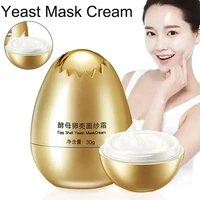 1pc egg shell yeast mask cream oil control peel off facial creams nourish moisturizing for skin care face peel mask ef