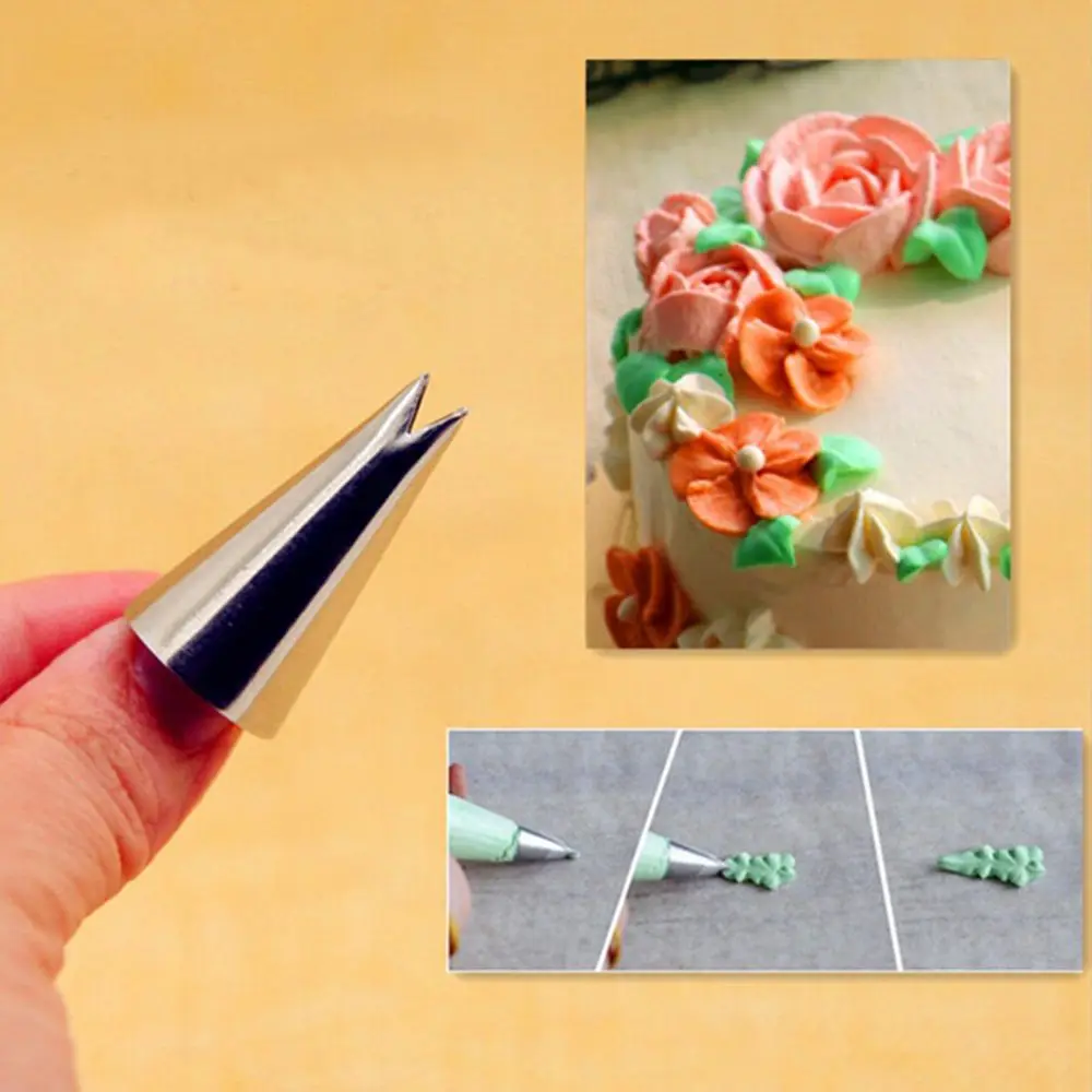 

New Arrival 3pcs/set Cream Leaf Nozzles Cake Decoration Tips Icing Piping Pastry Nozzle Cake Decorating Tools