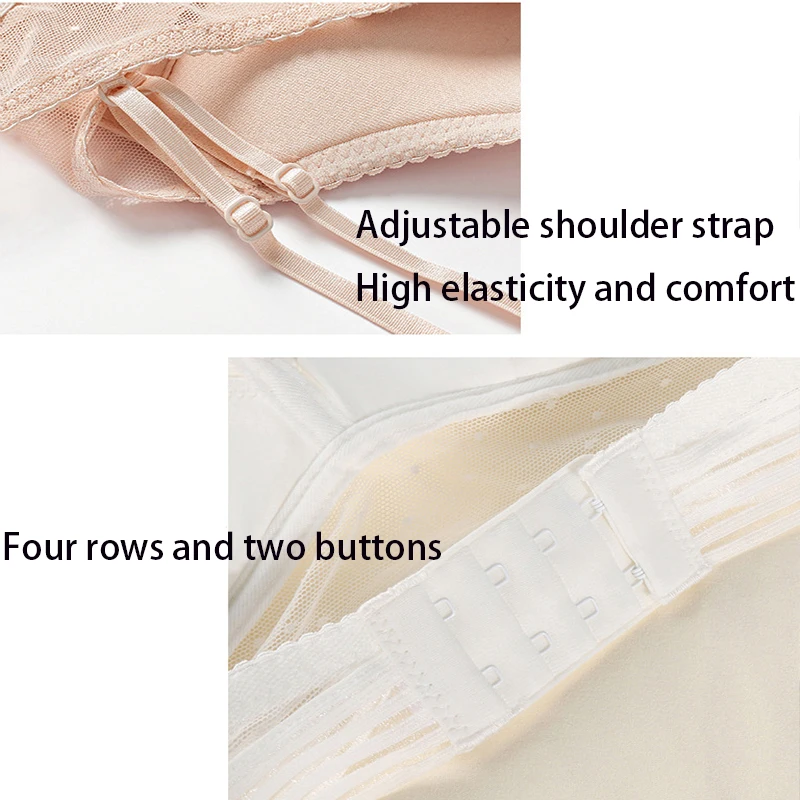 

Sexy Lace Bra For Woman Sexy Triangle Cup Bra Backless Crop Top Plus Size Bras Push Up Bra Dots Mesh Brassiere Triangle Cup Bra