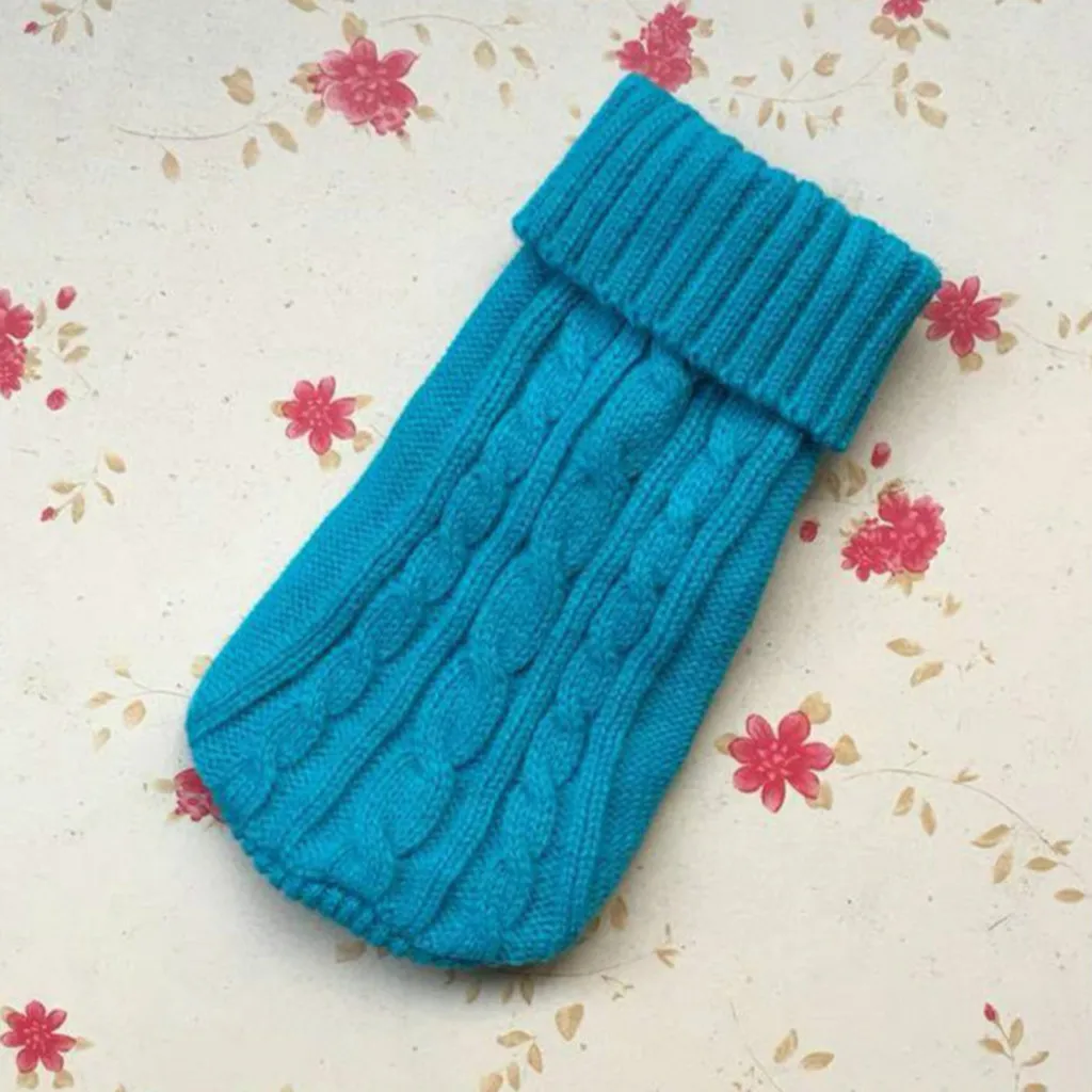 BLUE Рождественская одежда для домашних животных, котов для маленьких кошек, Сфинкс, зимние теплые вязаные костюмы со свитером для кошек, пальто, куртка для питомцев, кошек, собак - Цвет: BLUE