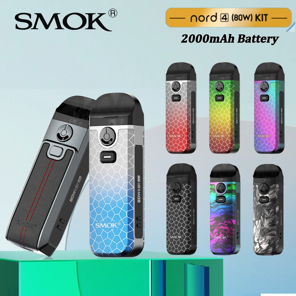 Оригинальный набор SMOK Nord 4 80 Вт Электронная батарея 2000 мАч Nord4 Pod RPM RGC