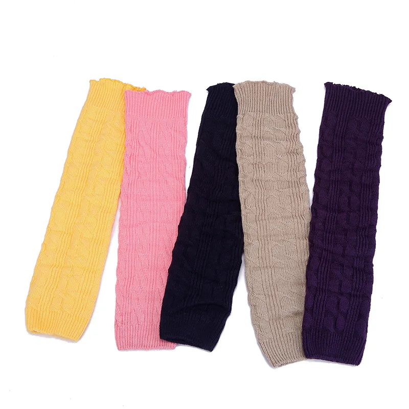 

Fashion Autumn Winter Warm Women fingerless gloves long Girl 30lid Gloves Arm Warmer Long Fingerless Cotten Mittens
