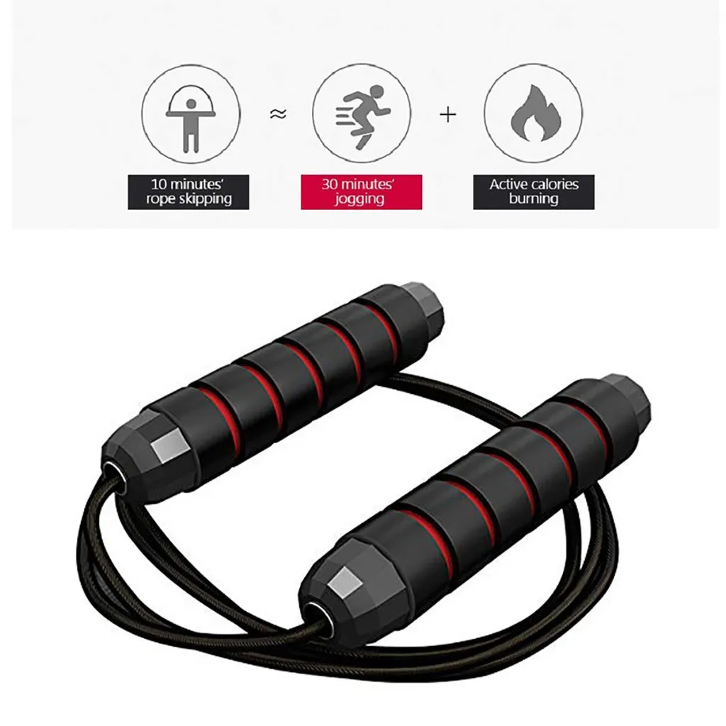 Fitness exercise supplies Skipping Rope Tangle-Free with Ball Bearings Rapids Speed Jump Cable and 6 Exercise at home#3 | Спорт и