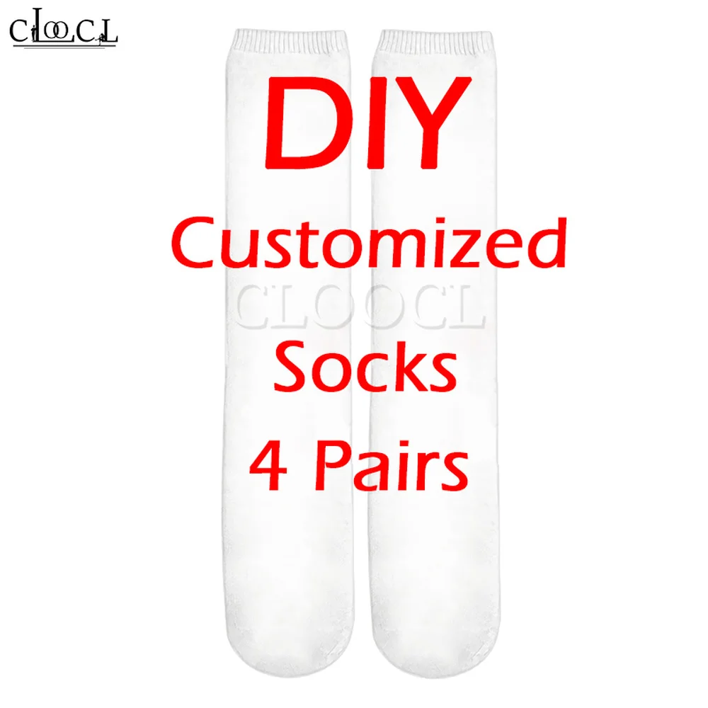 CLOOCL Custom сделай сам носки 3D цифровая печать DIY Дизайн мужские/женские Прямая