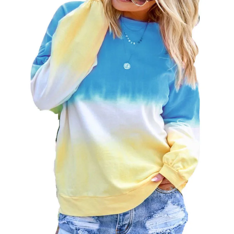 Women's Tops T-Shirts Vacation Autumn Round Neck Printed Fashion Holiday Long Sleeve Casual |