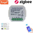 Регулятор яркости Tuya Zigbee 3,0, модуль управления умным выключателем, двухсторонний пульт дистанционного управления, требуется смарт-выключатель света, шлюз Zigbee
