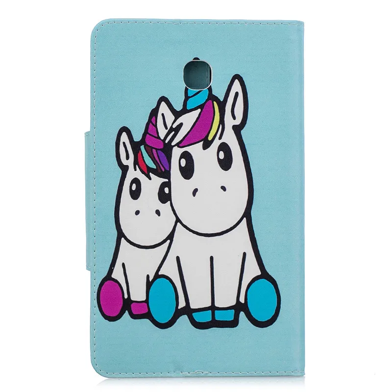 Kawaii Единорог панда кожаный чехол для планшета Samsung Galaxy Tab A 8 0 дюймов (2018) SM-T387 T387V T387P