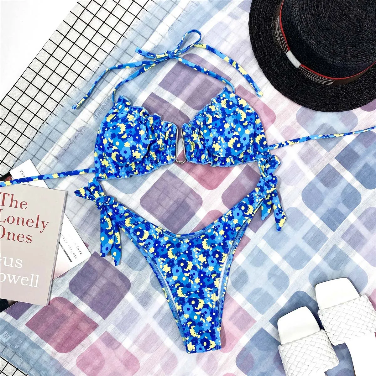 

Bikini Push Up Bikini Set Froral Swimwear Women's Swimsuit Female 2021 High Cut Biquini Sexy Bathing Suit Swimming Suits Beach