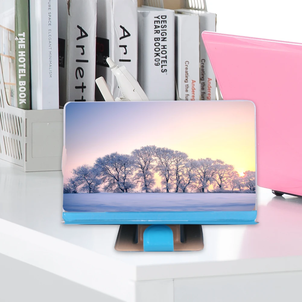 Складной трехмерный телефон усилитель экрана 8-дюймовый сотовый стеклянное