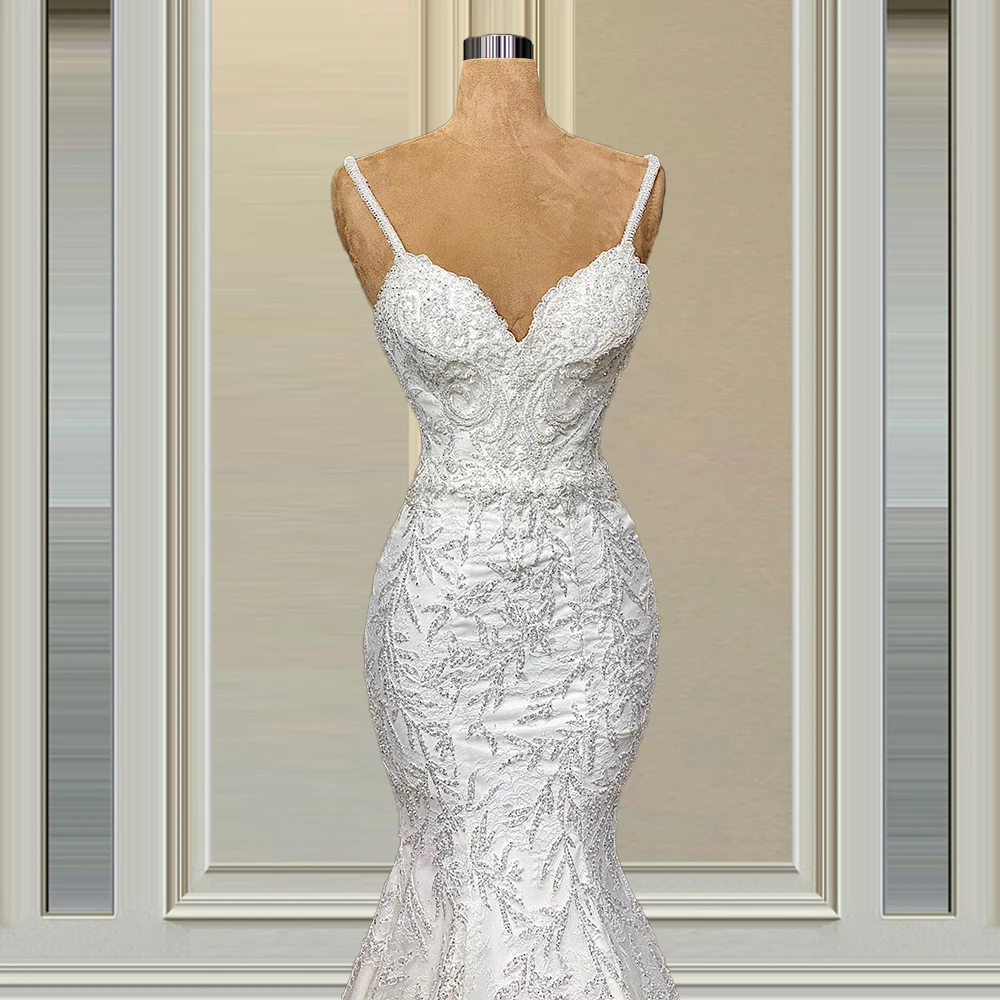 

Advanced Customization boda coleccin IVestido Novia Lace V-neck Spaghetti Straps Dress Aliexpress France FOW331011