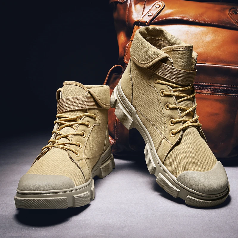Тактические ботинки в стиле милитари Зимние ботильоны мужские уличные