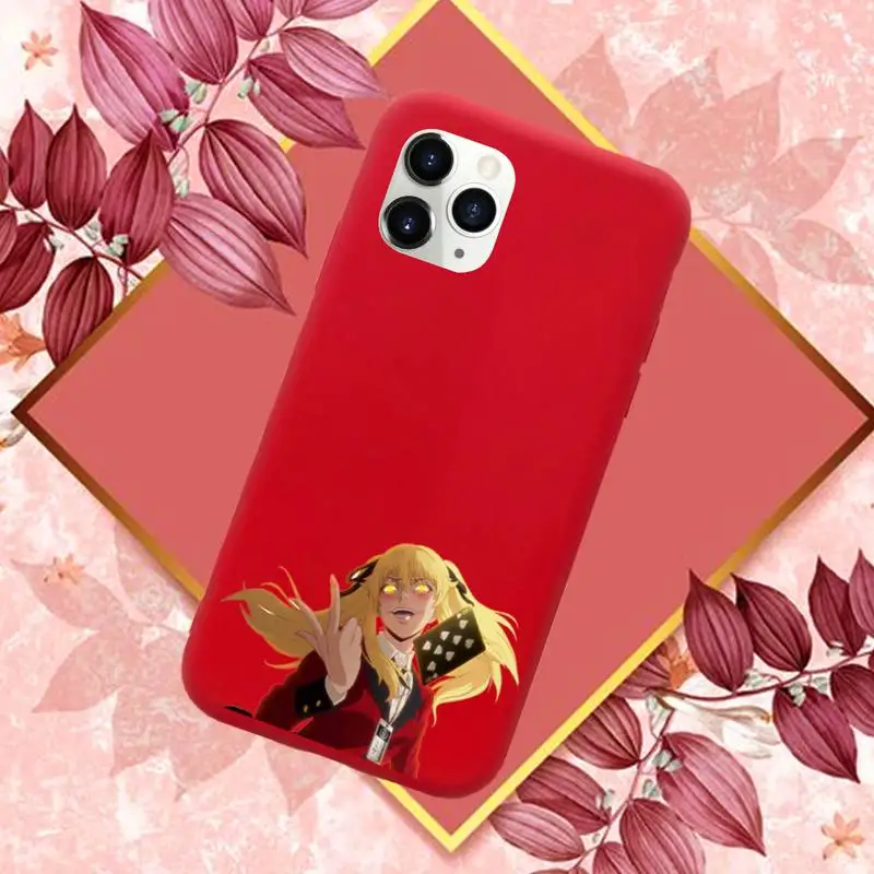 

Anime Kakegurui Jabami Yumeko Phone Case Red Candy Color for iPhone 11 12 mini pro XS MAX 8 7 6 6S Plus X SE 2020 XR
