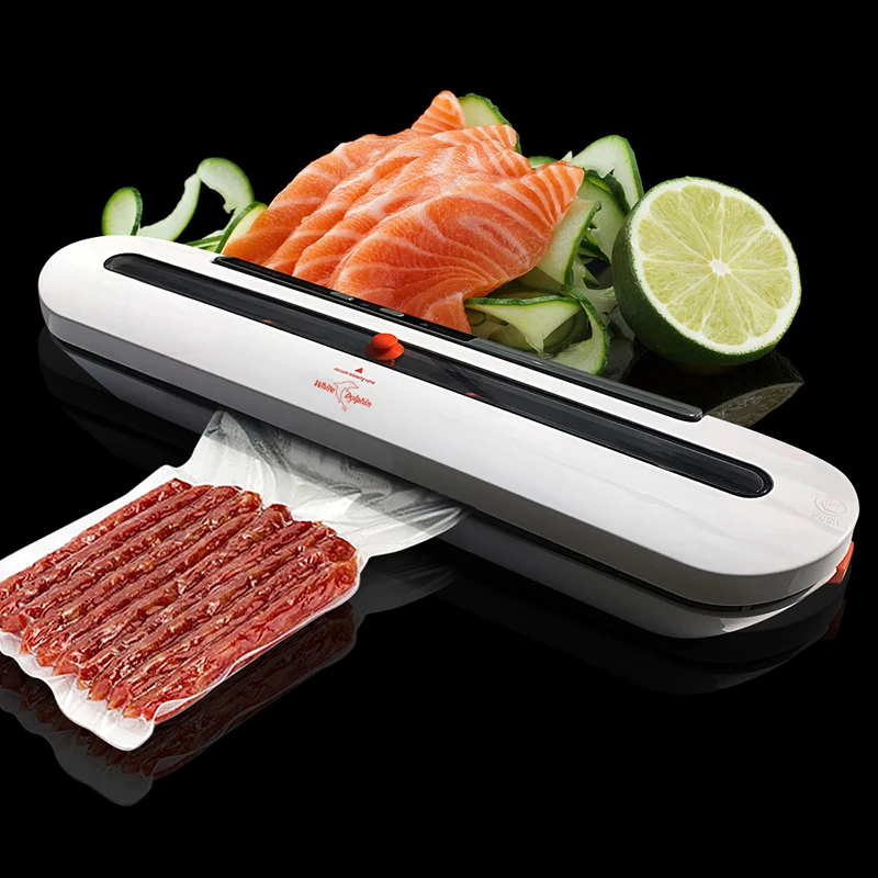 Кухонный вакуумный упаковщик для пищевых продуктов 110 В 220 В с 10 пакетами для хранения, автоматический бытовой вакуумный упаковщик, упаковочная машина