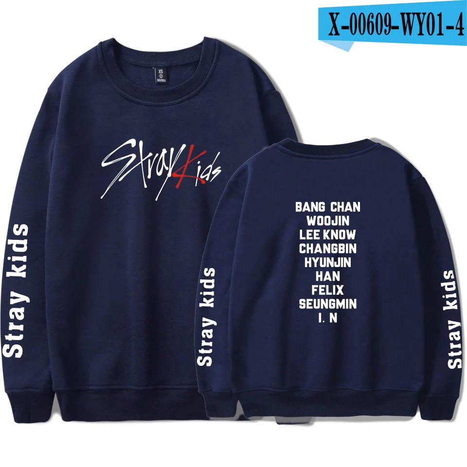 SHEIN сбивается на мягкой подкладке Толстовка для детей с О-образным вырезом популярные Повседневное пуловеры KPOP круглый вырез горловины Новинка уличная одежда унисекс в стиле Харадзюку Толстовка - Цвет: Navy