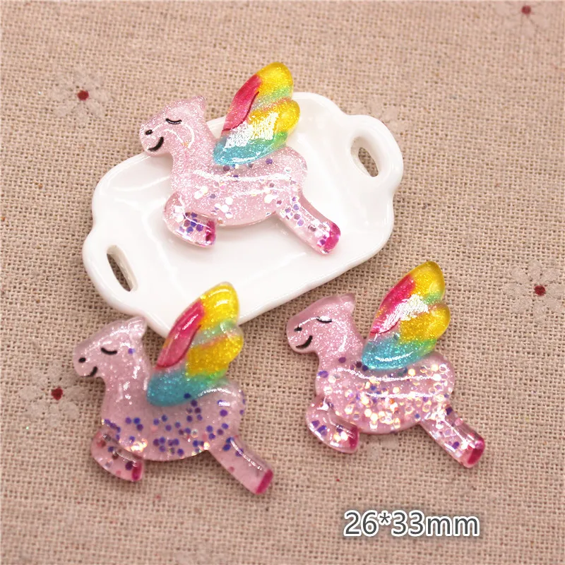 Милые Мультяшные животные кошки птицы рыбки единороги кабошон 10 шт.