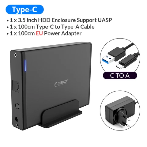 OROPO 3,5 polegadas CASO TIPO C & USB3.0 GEBILOS DE DISCURSO RUDO SATA TO USB 3.1 LEITOR DO DISTORIA RUDO EXTERNAL PARA 2,5/3,5 '' HDD