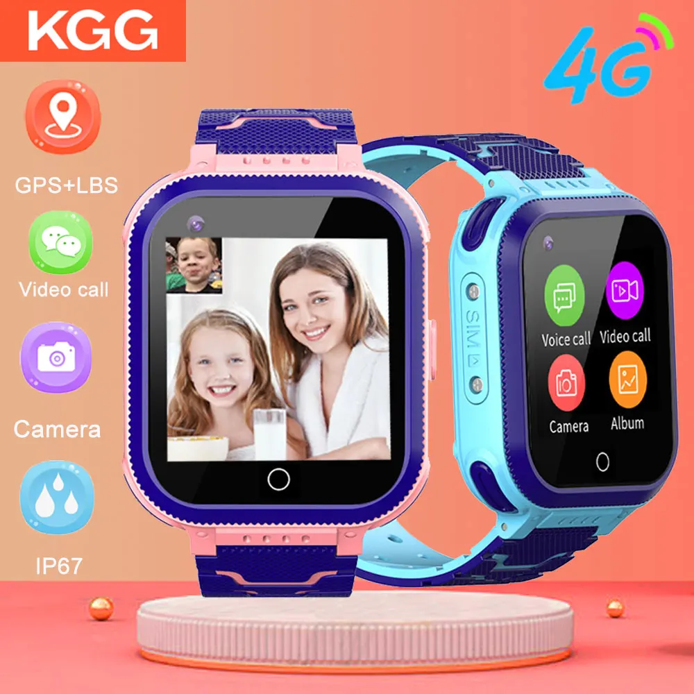 Детские Смарт-часы KGG KG70 4G видеозвонок Wi-Fi GPS-трекер для телефона HD-камера IP67