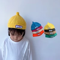 korea fashion new knitted hat for kids children candy color baby wool cap autumn winter warm skullcap bonnet beanie accessories