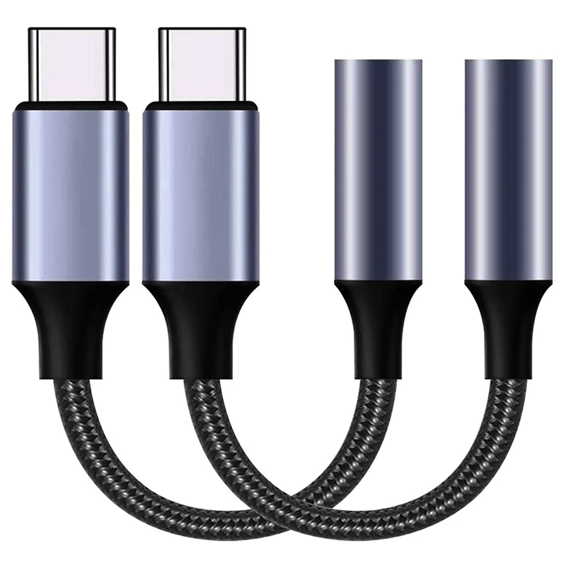

USB Type C to 3.5mm Headphone Jack Adapter,Type C to Aux Audio Dongle Cable Cord Compatible for Pixel 4 3 2 XL,Samsung