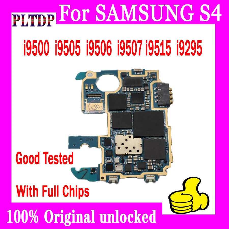 100% оригинальная материнская плата для Samsung Galaxy S4 i9500 i9505 i9506 i9507 i9515 i9295 с системой