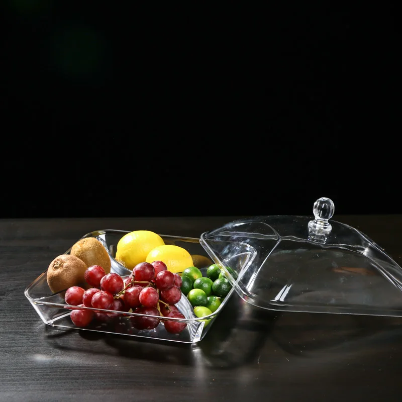 Современная гостиная с крышкой четырехсекционная тарелка для фруктов