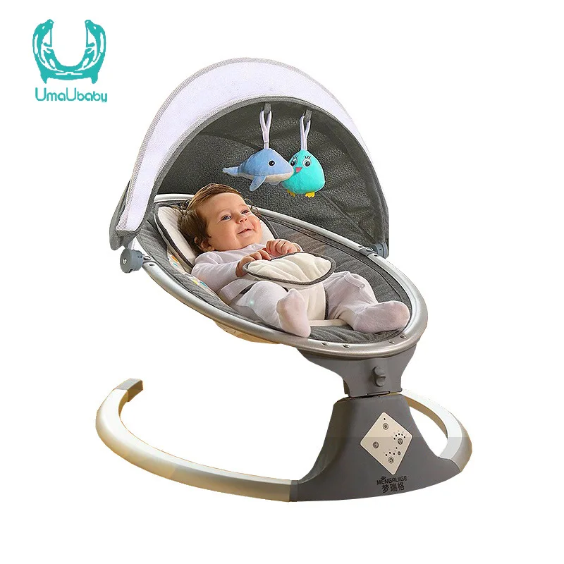 Umaubaby Baby electric rocking chair baby cradle chair baby artifact sleepy newborn comfort chair shake with music