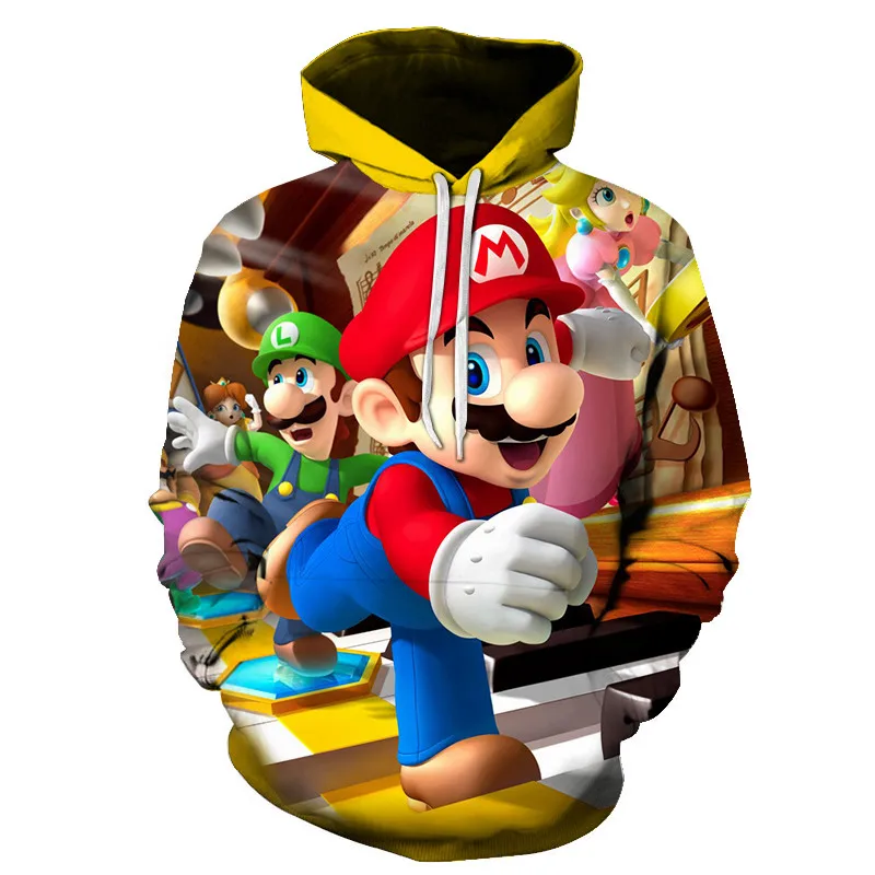 Классический мультфильм игра “Марио” Bros. 3d принт модный прелестный пуловер с