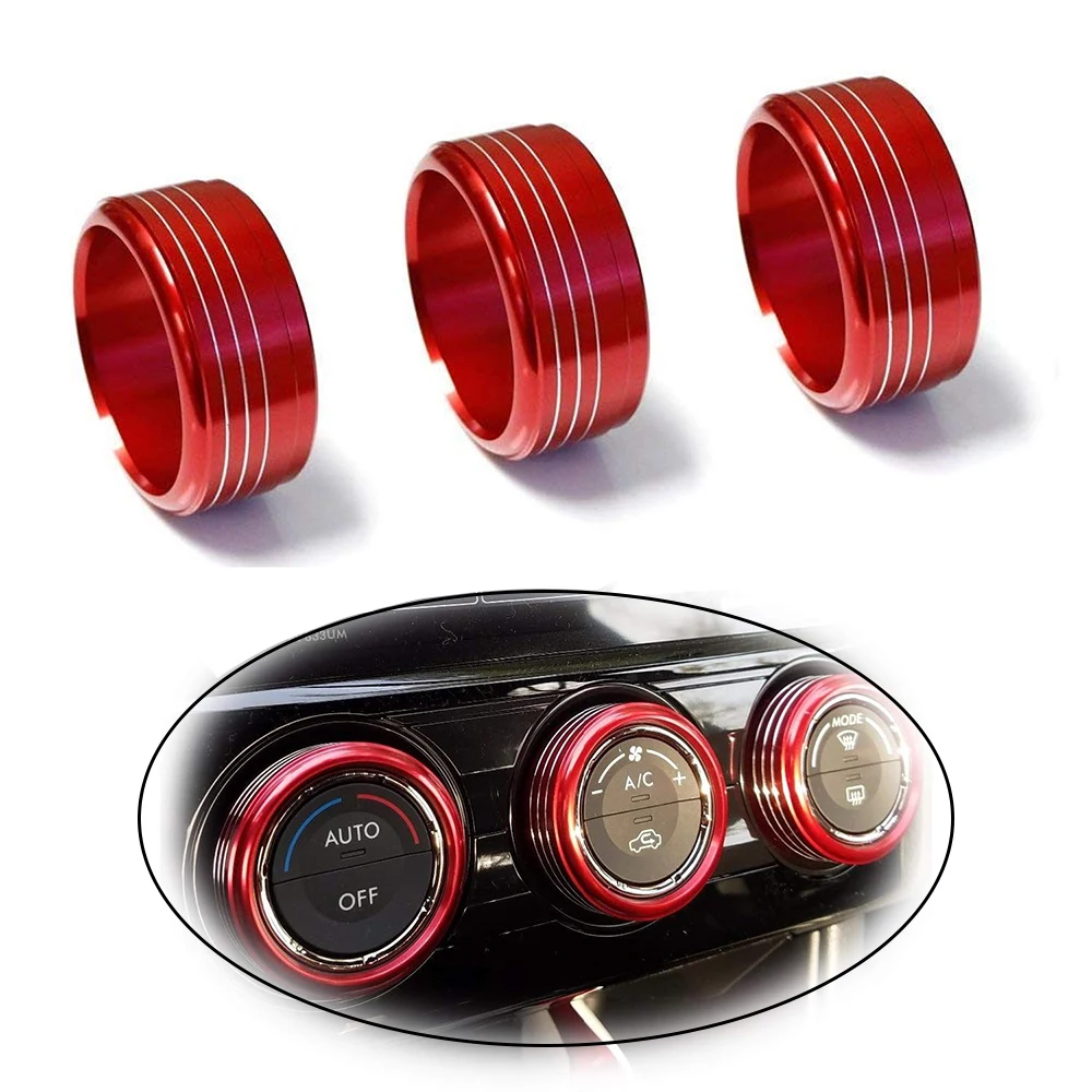 3pcs For Subaru Forester XV Outback Legacy Impreza Air Conditioning Volume Knob Switch Modified Decorative Ring | Автомобили и