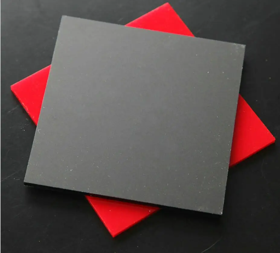 Двухсторонний матовый черный акриловый лист матовая непрозрачная панель из