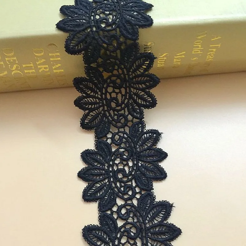 African Lace Fabric 2019 High Quality Wedding Decoration Trim DIY Water Soluble Milk Silk Embroidery Wide Fabrics | Дом и сад